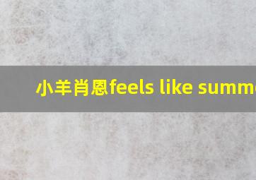 小羊肖恩feels like summer